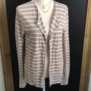 Anthropologie Bordeaux Striped Cardigan